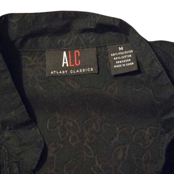 ALC At Last Classics M Lightweight Ruffled Black Top Ruffled Fairy Grunge - Picture 7 of 9